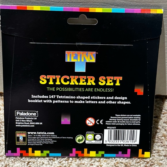 Tetris sticker set 147 Tetrimino stickers and design booklet - Picture 2 of 2
